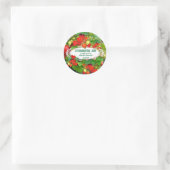 Sticker Rond Confiture de fraises customisée (Sac)