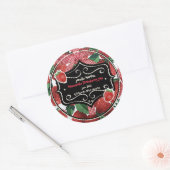 Sticker Rond Confiture de fraises maison personnalisée (Enveloppe)