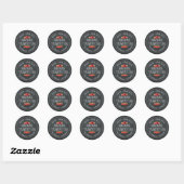 Sticker Rond Confiture de fraises maison rustique tableau noir (Feuille)