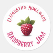 Sticker Rond Confiture de framboise (Devant)