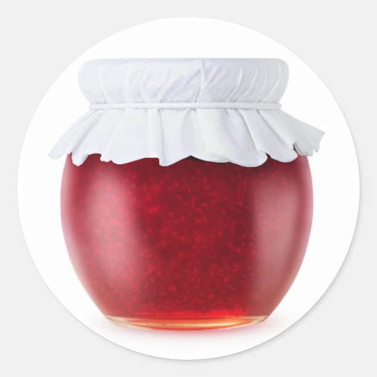 Sticker Rond Confiture de framboise (Devant)