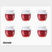 Sticker Rond Confiture de framboise (Feuille)