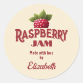 Sticker Rond Confiture de framboise (Devant)