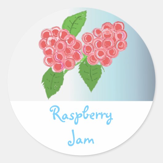 Sticker Rond Confiture de framboise (Devant)