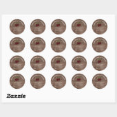 Sticker Rond Confiture de framboise artisanale et artisanale en (Feuille)