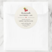 Sticker Rond Confiture de framboise Confiture maison (Sac)