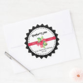 Sticker Rond Confiture de framboise faite avec amour Rustique M (Enveloppe)
