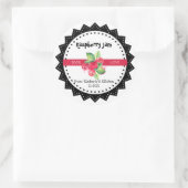 Sticker Rond Confiture de framboise faite avec amour Rustique M (Sac)