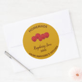 Sticker Rond Confiture de framboise maison comestible (Enveloppe)