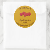 Sticker Rond Confiture de framboise maison comestible (Sac)