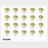 Sticker Rond Confiture de fruits poires (Feuille)