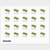 Sticker Rond Confiture de kiwi (Feuille)