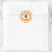 Sticker Rond Confiture de mandarine Gingham (Sac)