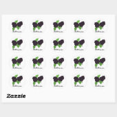 Sticker Rond Confiture de mûres (Feuille)