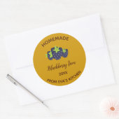 Sticker Rond Confiture de mûres maison comestible et modifiable (Enveloppe)