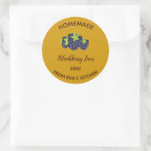 Sticker Rond Confiture de mûres maison comestible et modifiable (Sac)