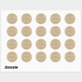 Sticker Rond Confiture de myrtille maison rustique dans du papi (Feuille)