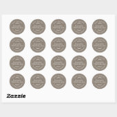 Sticker Rond Confiture De Myrtille Maison Rustique Dans Du Papi (Feuille)