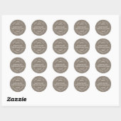 Sticker Rond Confiture de Myrtille Maison Rustique dans du Papi (Feuille)