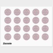 Sticker Rond Confiture de myrtille maison rustique dans un pot (Feuille)