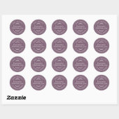 Sticker Rond Confiture de myrtille maison rustique dans un pot (Feuille)