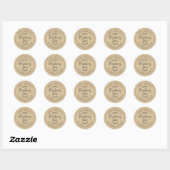 Sticker Rond Confiture de myrtille maison rustique mise en cons (Feuille)