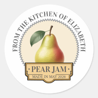 Sticker Rond Confiture de poires