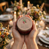 Sticker Rond Confiture empaquetée avec Amour Fraise Conflit Mar