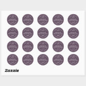 Sticker Rond Confiture Maison Rustique de Mûre Violette (Feuille)