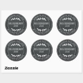 Sticker Rond Confiture Maison Rustique de Myrtille Etiquette de (Feuille)