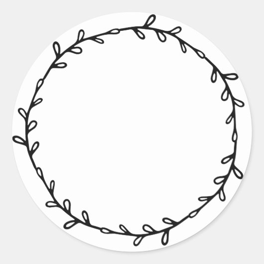 Sticker Rond Confiture Maison Rustique en Conserve Écrire en No (Devant)