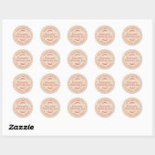Sticker Rond Confiture maison rustique mise en conserve Écritur (Feuille)