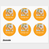 Sticker Rond confiture orange (Feuille)