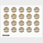 Sticker Rond Conflit du Saint Sacrement, Raphael Sanzio (Feuille)
