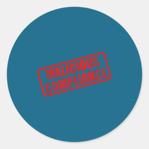 Sticker Rond Conformité malveillante