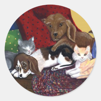 Sticker Rond Confronté