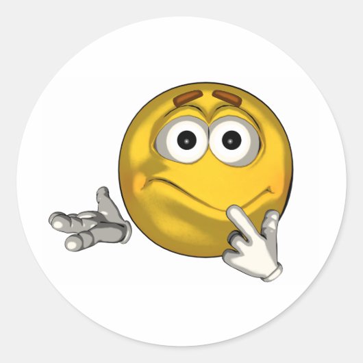 Sticker Rond Confus - toon (Devant)