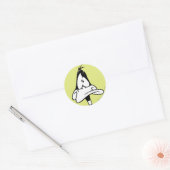 Sticker Rond Confused DAFFY DUCK™ Face (Enveloppe)