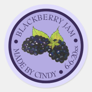 Sticker Rond Congélations De Confiture De Blackberry Façonnées 