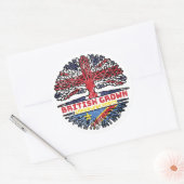 Sticker Rond Congo Congo Royaume-Uni British Tree (Enveloppe)