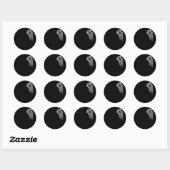 Sticker Rond Congo - Perroquet gris (Feuille)