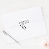 Sticker Rond Conjecture quel jour c'est ? Chameau de journée en (Enveloppe)