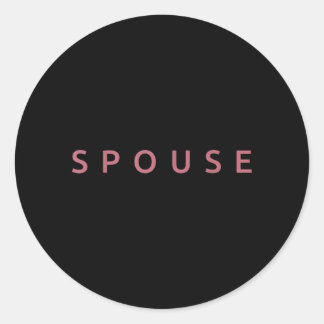 Sticker Rond Conjoint Marié Femme Mari Épouse Mariage Drôle Cou