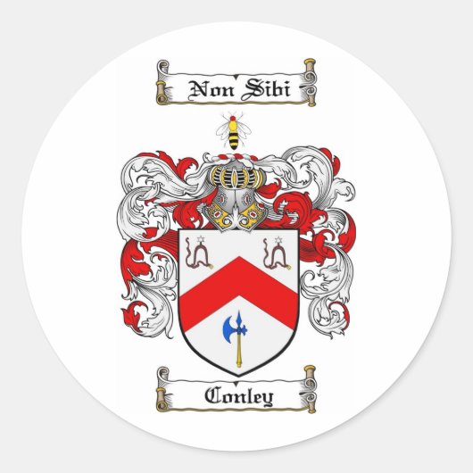STICKER ROND CONLEY FAMILLE CREST - CONLEY COAT D'ARMES (Devant)