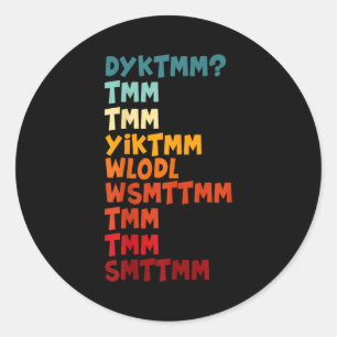 Sticker Rond Connaissez-Vous L'Homme Aux Muffins Dyktmm Nostalg