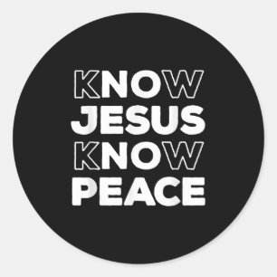 Sticker Rond Connaître Jésus connaître la paix chrétienne foi é