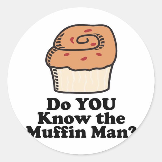 Sticker Rond connaître le muffin (Devant)
