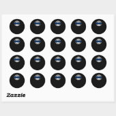 Sticker Rond Connecteur de basket-ball 2 (Feuille)