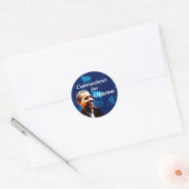 Sticker Rond Connecticut pour Obama (Enveloppe)