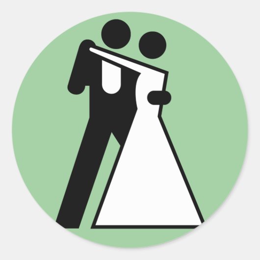 Sticker Rond Connexion Int pour mariée et mariée (Devant)